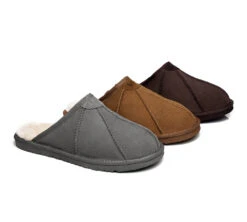 UGG Slippers Men Sheepskin Wool House Slippers Rafael Scuff