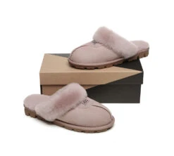 UGG Double Face Sheepskin Wool Scuff Slippers Waffle -Shoe Store ugg slippers ugg slippers double face sheepskin unisex waffle scuff 3 646707c2 aae8 4f09 bc82 8bc177350c46