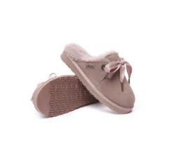 UGG Slippers Women Sheepskin Wool Adjustable Ribbon Slippers Nonslip Ruby 29 UGG Slippers Women Sheepskin Wool Adjustable Ribbon Slippers Nonslip Ruby -Shoe Store ugg slippers ugg slippers women sheepskin wool ribbon bow ruby 11
