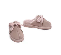 UGG Slippers Women Sheepskin Wool Adjustable Ribbon Slippers Nonslip Ruby 32 UGG Slippers Women Sheepskin Wool Adjustable Ribbon Slippers Nonslip Ruby -Shoe Store ugg slippers ugg slippers women sheepskin wool ribbon bow ruby 14
