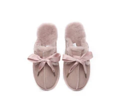 UGG Slippers Women Sheepskin Wool Adjustable Ribbon Slippers Nonslip Ruby 33 UGG Slippers Women Sheepskin Wool Adjustable Ribbon Slippers Nonslip Ruby -Shoe Store ugg slippers ugg slippers women sheepskin wool ribbon bow ruby 15
