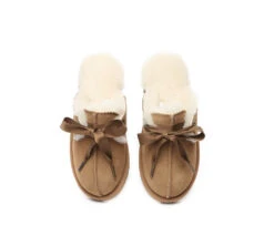 UGG Slippers Women Sheepskin Wool Adjustable Ribbon Slippers Nonslip Ruby 25 UGG Slippers Women Sheepskin Wool Adjustable Ribbon Slippers Nonslip Ruby -Shoe Store ugg slippers ugg slippers women sheepskin wool ribbon bow ruby 7