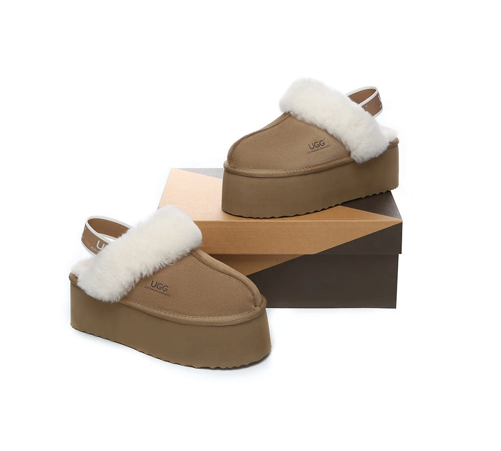 UGG Slippers Women Slingback Platform Slippers Muffin Plus 6 UGG Slippers Women Slingback Platform Slippers Muffin Plus - Image 4